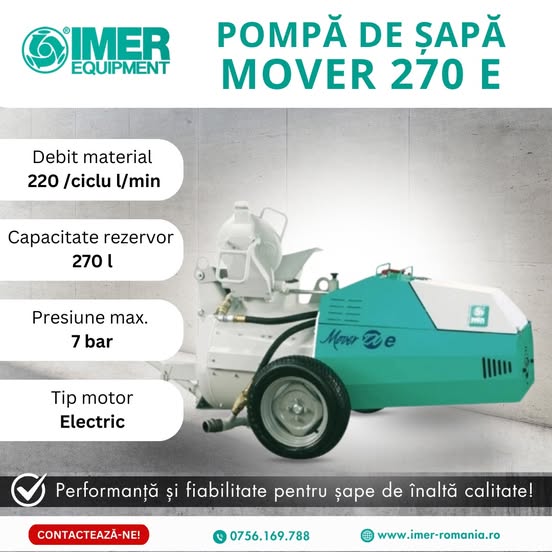 Pompa de șapă Imer MOVER 270 E 400V 5.5 kW