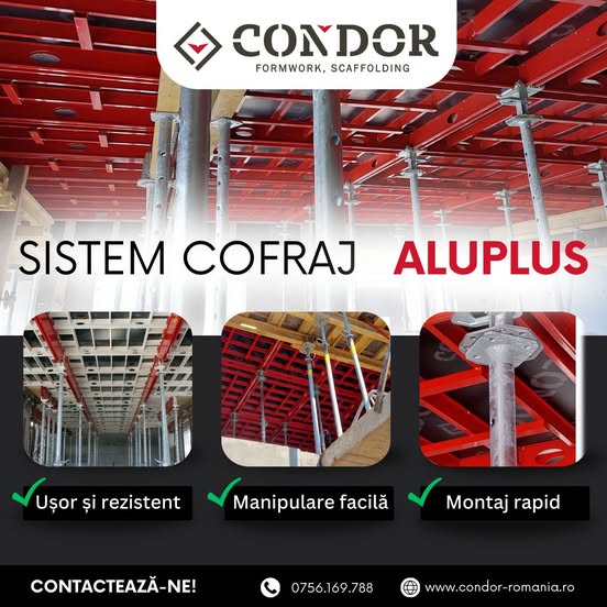 Sistem Cofraj Condor Aluplus – Ușor, robust, eficient!