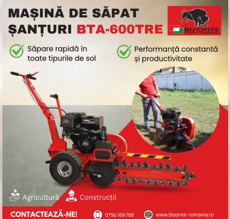 Mașina de Săpat Șanțuri Bisonte Agro Garden BTA-600TRE