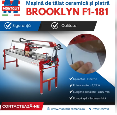 Mașina de tăiat ceramică/piatră Montolit Brooklyn F1-181