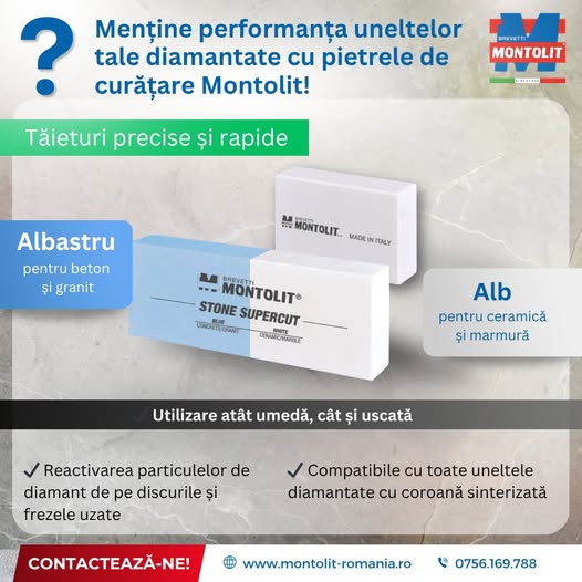 Menține performanța uneltelor tale diamantate cu pietrele de curățare M...