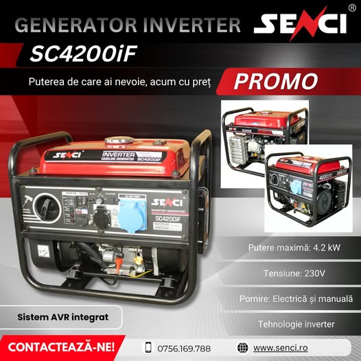 Generator Inverter SENCI SC4200iF – acum cu pret PROMO!