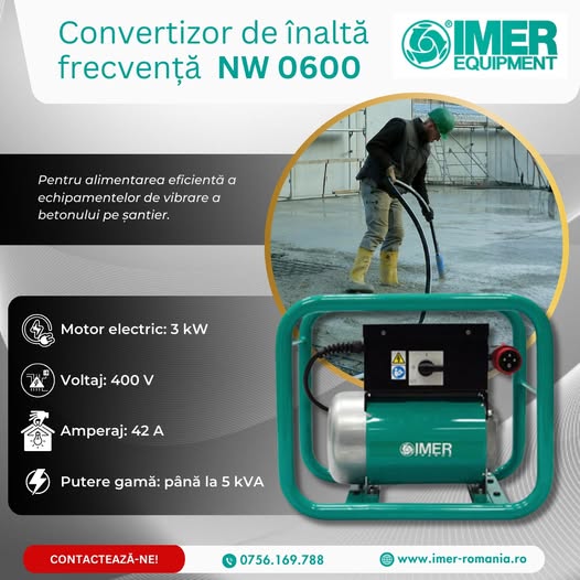 Convertizor de înaltă frecvență IMER NW 0600