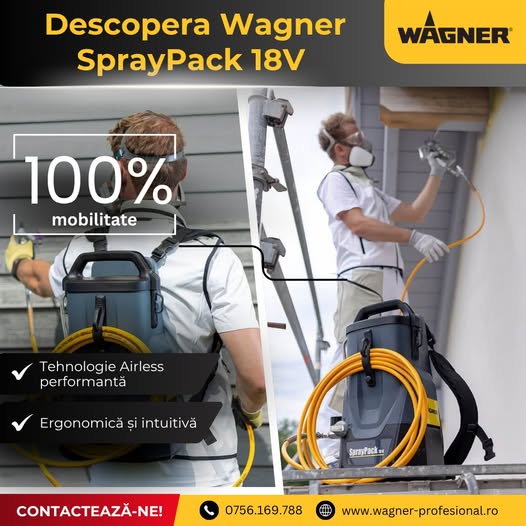 Wagner SprayPack 18V – pompa Airless portabilă