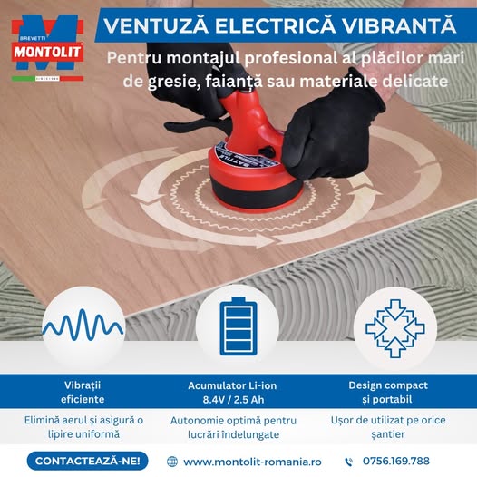 Ventuza electrică Battile, cu acumulator Li-ion 8.4V / 2.5 Ah