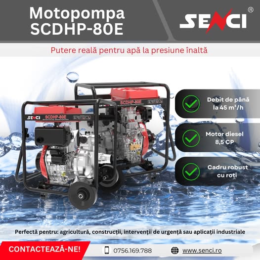 Senci SCDHP-80E este construită pentru performanță constantă