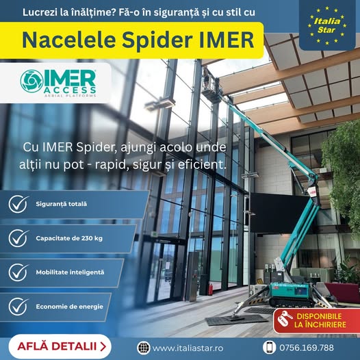 De ce sa alegi IMER Spider? Disponibile pentru vanzare 𝐬𝐚𝐮 inchiri...