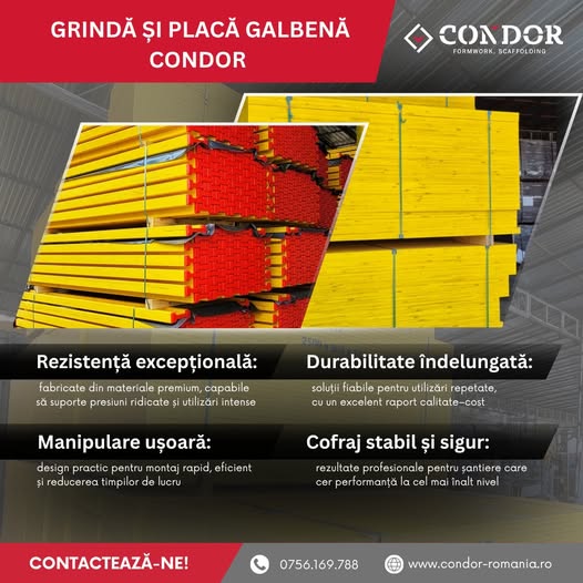 Grindă și Placă Galbenă Condor