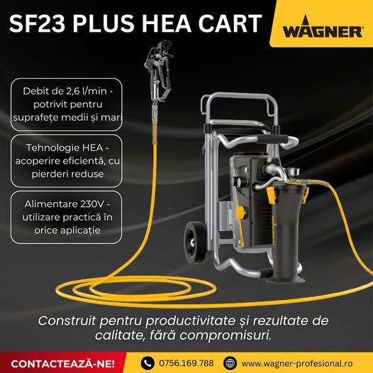Wagner SF23 Plus HEA Cart – precizie și randament pentru lucrări pr...