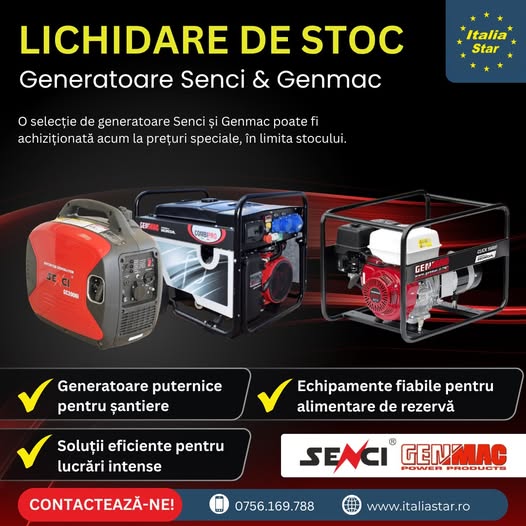 Lichidare de stoc – Generatoare Senci & Genmac