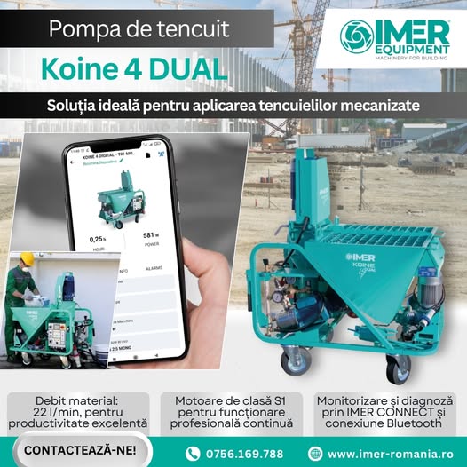 Performanță continuă pentru lucrări profesionale de tencuire!