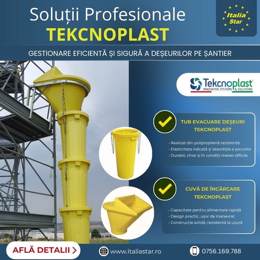 Soluții profesionale Tekcnoplast pentru evacuarea deșeurilor