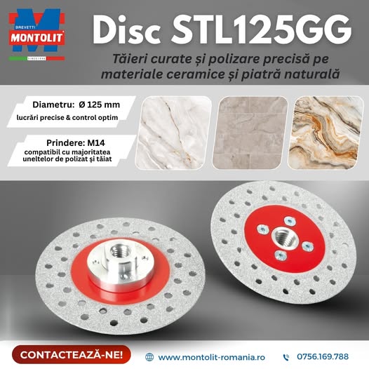 Precizie și finisaje perfecte cu Montolit STL125GG!