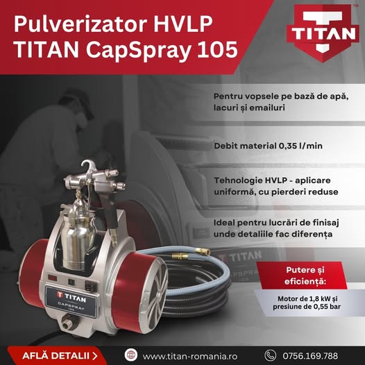Titan Capspray 105 – finisaje curate, control total