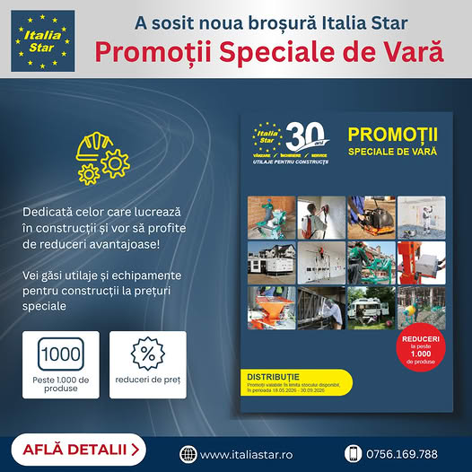 A sosit noua brosura Italia Star – Promotii speciala de vara!