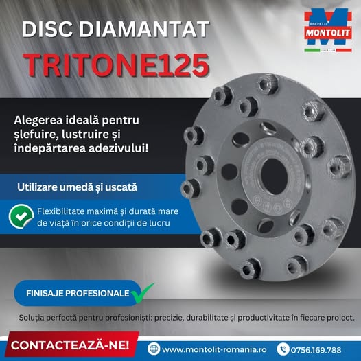 Disc diamantat TRITONE pentru beton, marmură, granit sau plăci ceramice