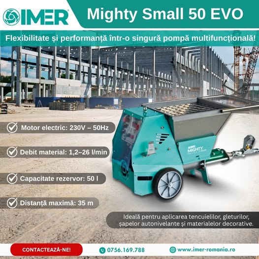 Imer Mighty Small 50 EVO: un singur utilaj, mai multe aplicatii