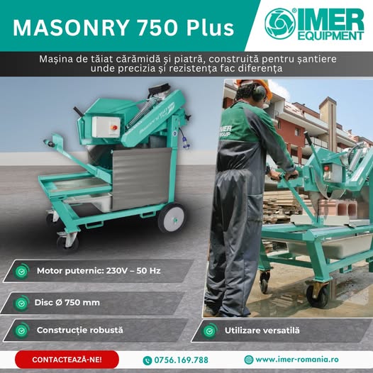 Tăieri precise și performanță profesională cu IMER MASONRY 750 Plus!