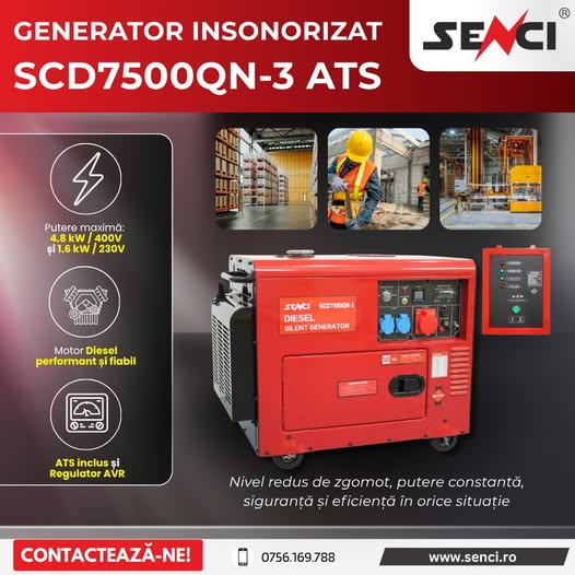 Generator insonorizat SCD7500QN-3 ATS
