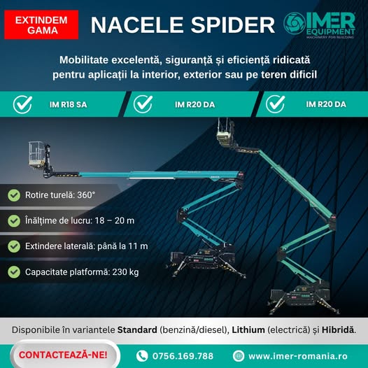 Gama de nacele spider IMER ACCESS se extinde!