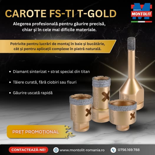 Montolit FS-TI T-GOLD – carote profesionale pentru găurire precisă ...