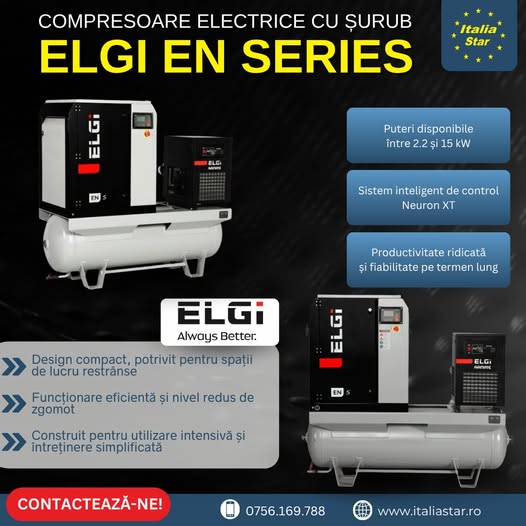 Compresoare electrice cu șurub ELGi EN Series