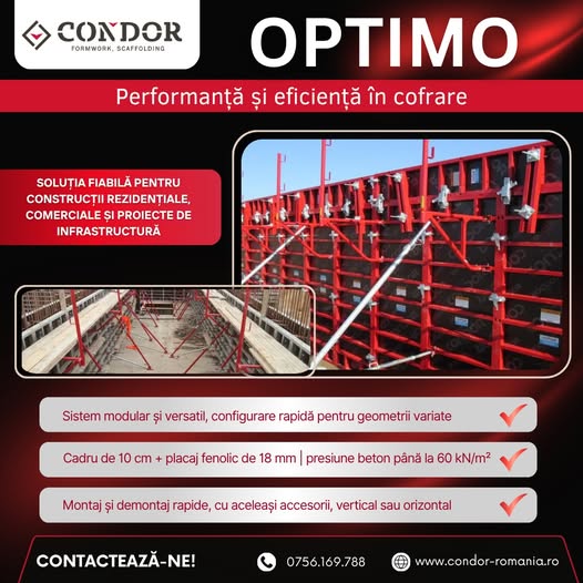 Optimo by Condor – performanță și eficiență în cofrare!