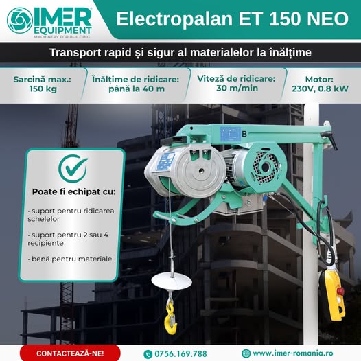 Electropalan ET 150 N – soluția eficientă pentru ridicarea material...