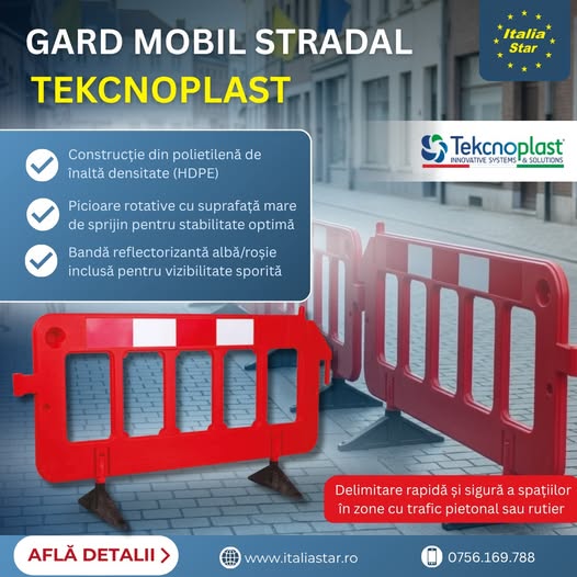 Gard mobil stradal TEKCNOPLAST – soluția practică și eficientă pe...