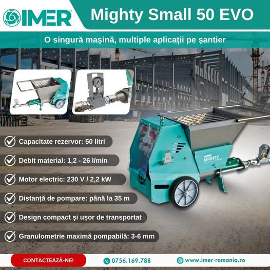 IMER Mighty Small 50 EVO – O singură mașină, multiple aplicații p...