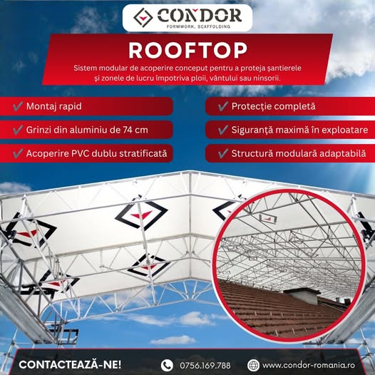 Rooftop Condor – Protecție eficientă pentru șantiere fără între...