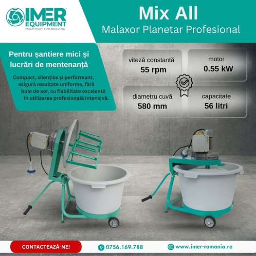 Mix All – Malaxor Planetar Profesional | Capacitate 56 Litri