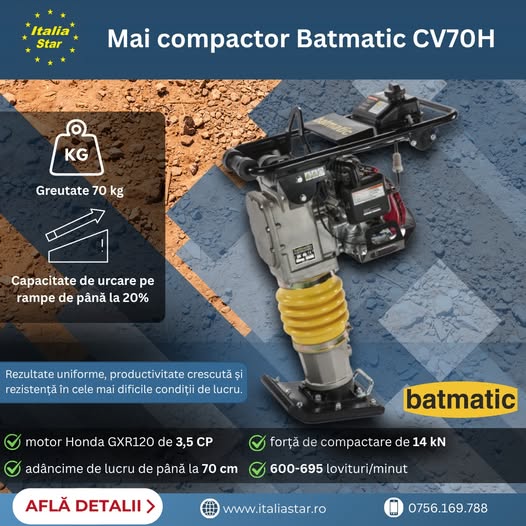 Mai compactor Batmatic CV70H – putere și precizie pentru lucrări pr...