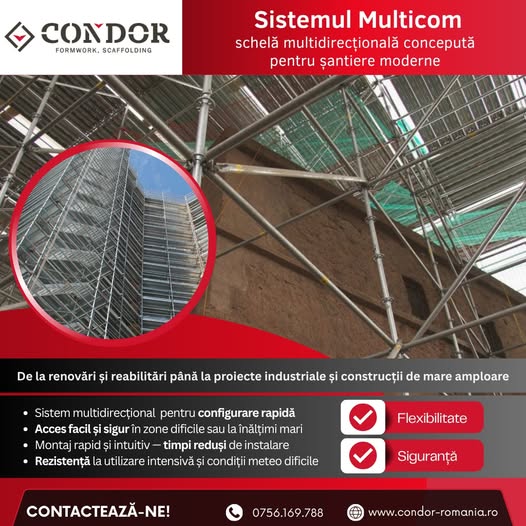 CONDOR Multicom este sistemul de schelă multidirecțională pentru șantie...