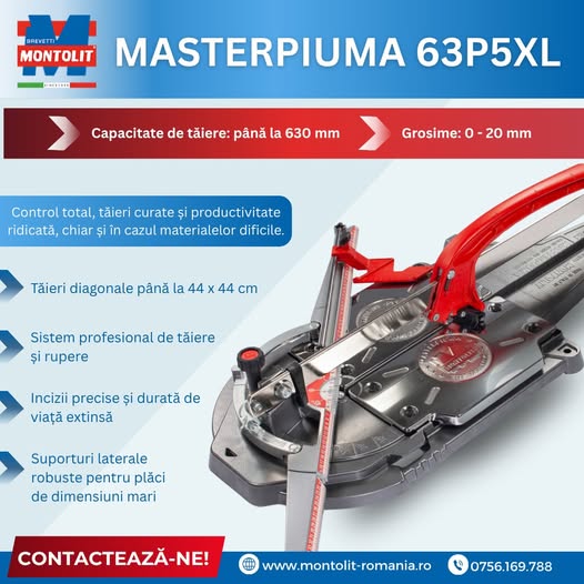 Precizie perfectă la fiecare tăiere cu Montolit Masterpiuma 63P5XL!