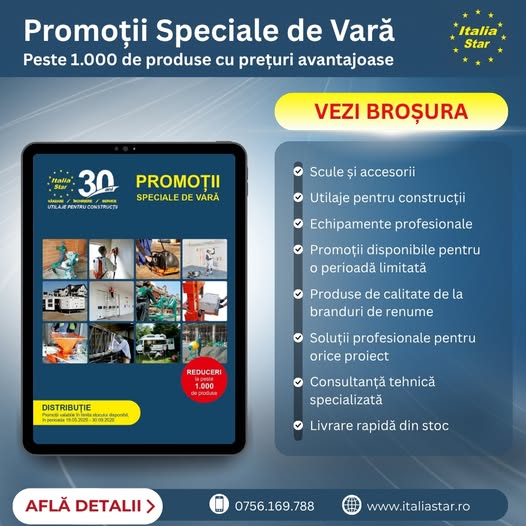 Încă nu ai răsfoit broșura Italia Star cu Promoțiile Speciale de Vară...
