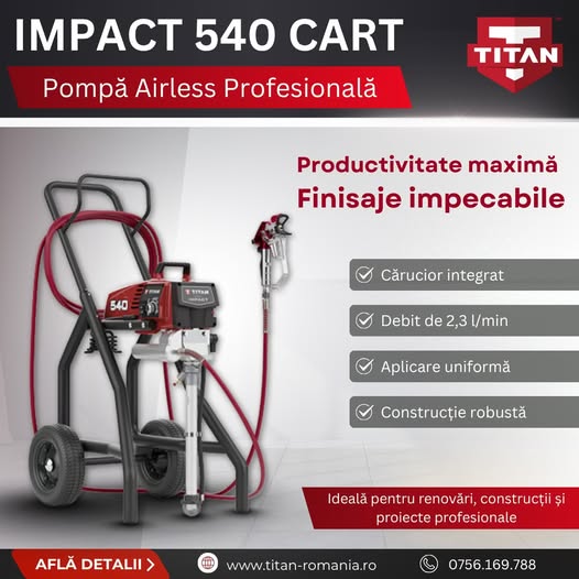 Pompa Airless Impact 540 CART – Productivitate maximă. Finisaje impe...