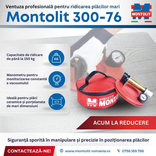 REDUCERE la ventuza profesională 300-76 pentru ridicarea plăcilor de mari...