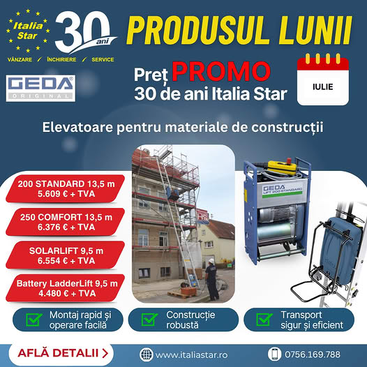 Produsele lunii Iulie | 30 de ani Italia Star