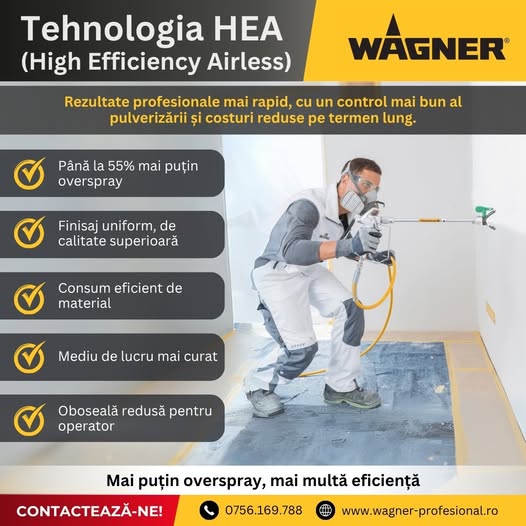 HEA – High Efficiency Airless: mai puțin overspray, mai multă efici...