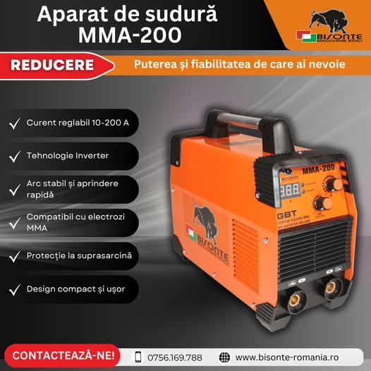 REDUCERE la Aparatul de sudură MMA-200 Bisonte!