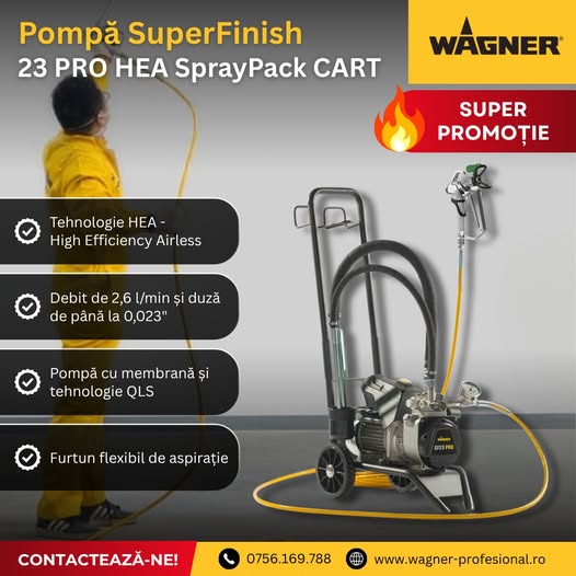 SUPER PROMO la pompa SuperFinish 23 PRO HEA SprayPack CART!