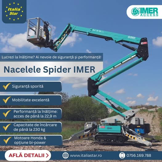 Lucrezi la înălțime? Alege nacelele Spider IMER pentru siguranță și p...