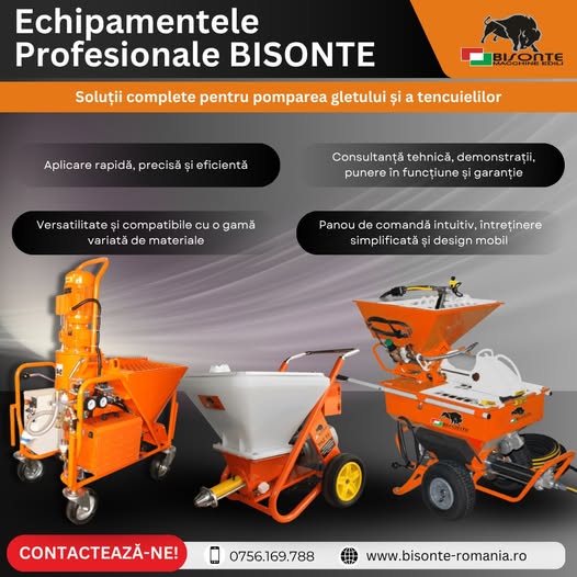 Ai nevoie de o soluție profesională pentru pomparea gletului și a tencui...