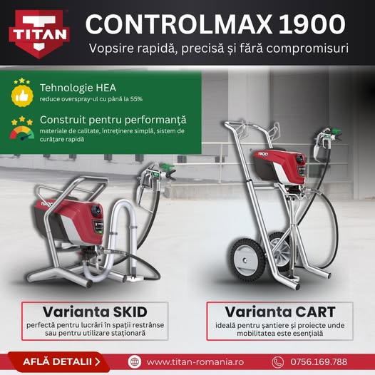 ControlMax 1900 de la Titan – Vopsire rapidă, precisă È™i fără co...