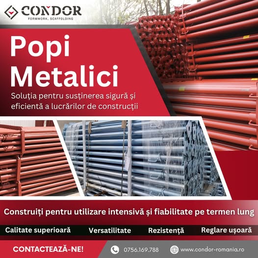 Popi metalici Condor – disponibili pentru vânzare sau închiriere