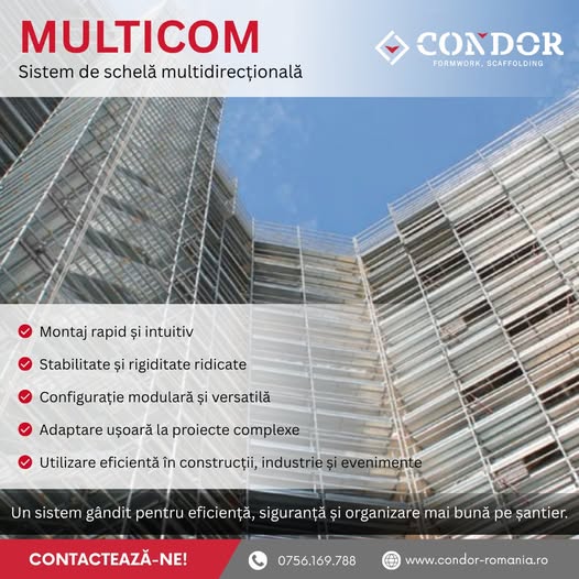 Sistemul de schelă multidirecțională MULTICOM pentru proiecte care cer v...