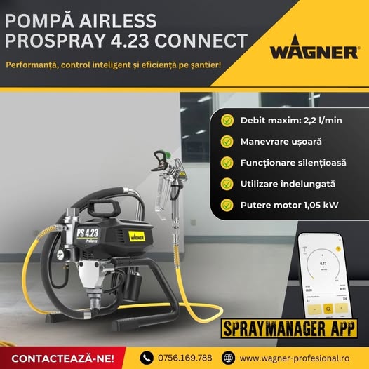 Pompă airless cu piston pentru zugrăvit ProSpray 4.23 Connect