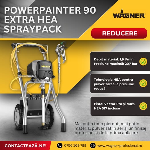 REDUCERE PowerPainter 90 Extra HEA Spraypack – pompă airless pentru ...