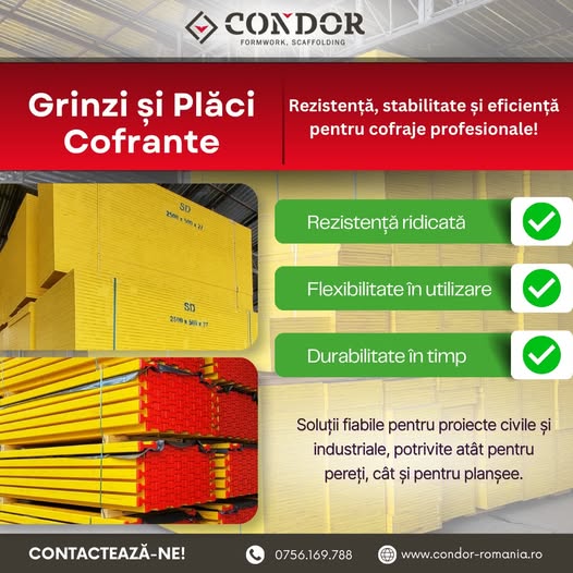Grinzi și plăci cofrante Condor – rezistență, stabilitate și efi...